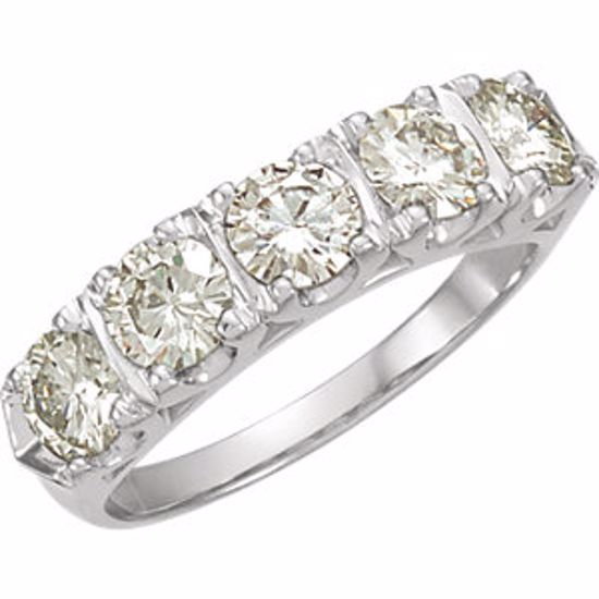 63203:289374:P 14kt White Forever Classic&trade; Moissanite 
Anniversary Band