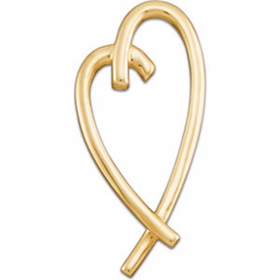 82985:303972:P 18kt Yellow Heart Pendant Slide