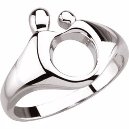 50575:100101:P 14kt White Mother and Child® Ring