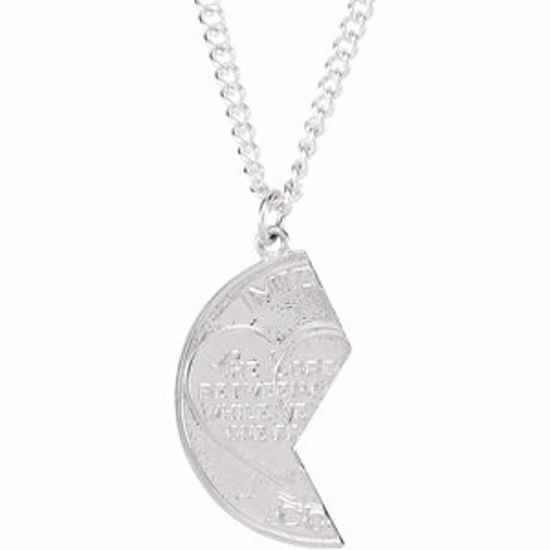 R16394:101514:P 14kt White Miz Pah Coin Left Pendant