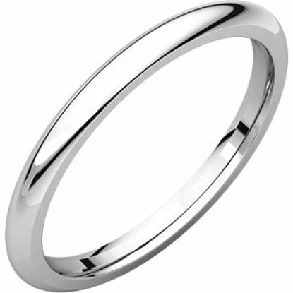 IR7.5:151162:P 10kt White 2mm Comfort Fit Band