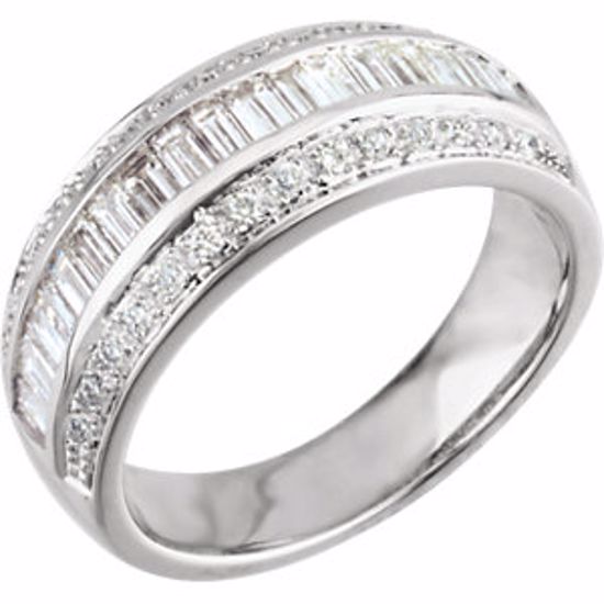 64049:60067:P 14kt White 1 CTW Diamond Anniversary Band