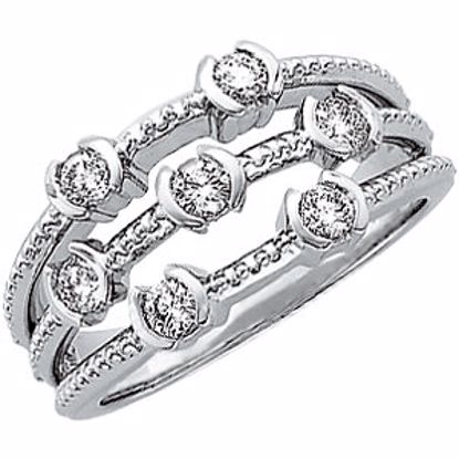 63903:60128:P 14kt White 1/2 CTW Diamond Anniversary Band