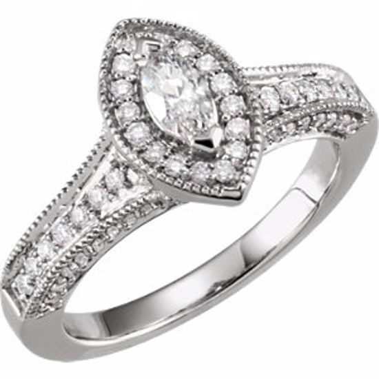 63996:60142:P 14kt White 3/4 CTW Diamond Engagement Ring