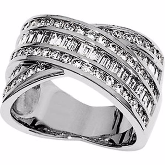 63891:60187:P 14kt White 1 3/4 CTW Diamond Anniversary Band