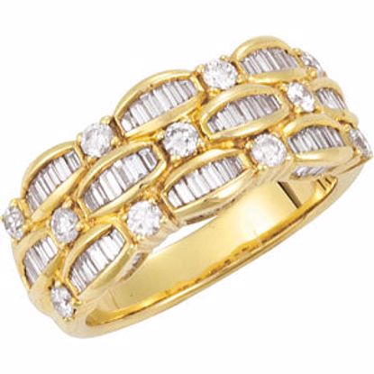 63932:60193:P 14kt Yellow 1 1/2 CTW Diamond Anniversary Band