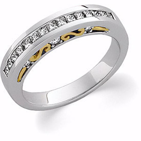 63937:60210:P 14kt White & Yellow 1/2 CTW Diamond Anniversary Band