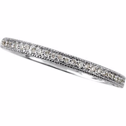 63956:60245:P 14kt White 1/8 CTW Diamond Band