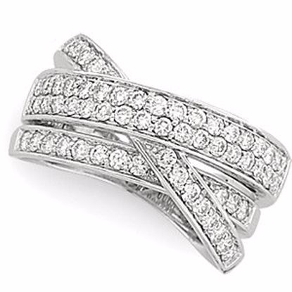 64042:60286:P 14kt White 1 CTW Diamond Anniversary Band