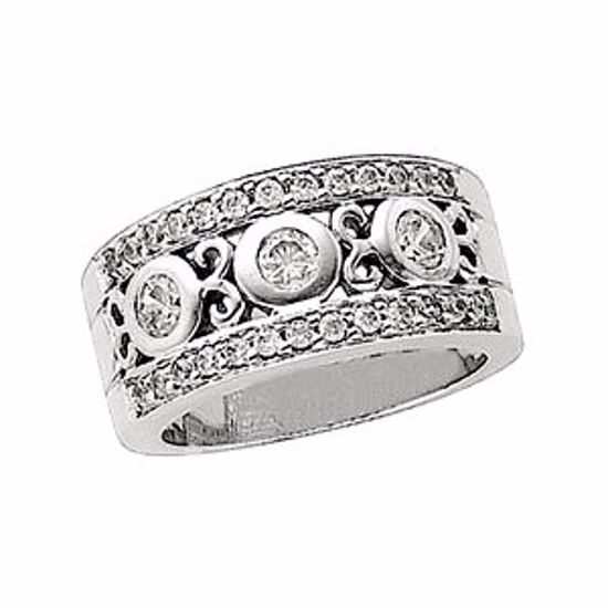 64137:20702:P 14kt White 1 CTW Diamond Anniversary Band