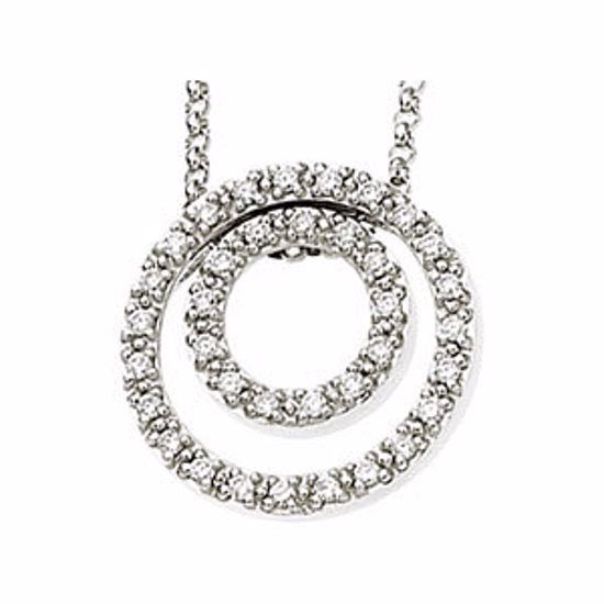 64162:100489:P 14kt White 1/4 CTW Diamond 18" Necklace