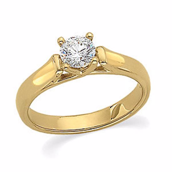 64152:20725:P 14kt Yellow 1/2 CTW Diamond Round Solitaire Engagement Ring