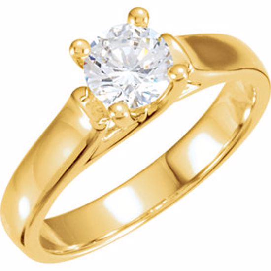 64153:20728:P 14kt Yellow 1/4 CTW Diamond Round Solitaire Engagement Ring