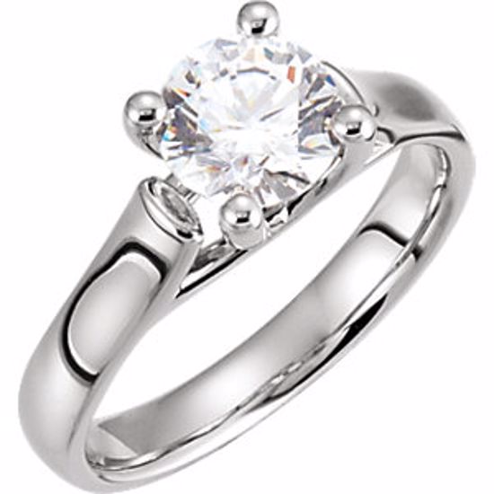 64153:20726:P 14kt White 1/4 CTW Diamond Round Solitaire Engagement Ring