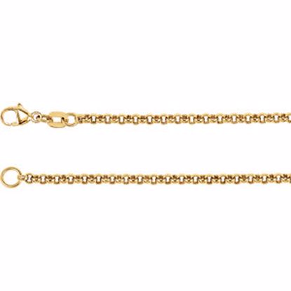 CH750:10006:P 18kt Yellow 2.5mm Rolo 18" Chain