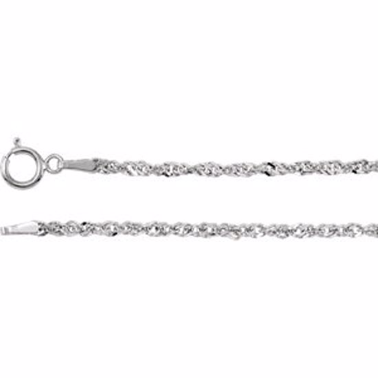 CH765:100006:P 14kt White 1.75mm Sparkling Singapore 18" Chain
