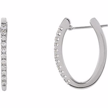 61494:2615220:P 14kt White 1/3 CTW Diamond Hoop Earrings