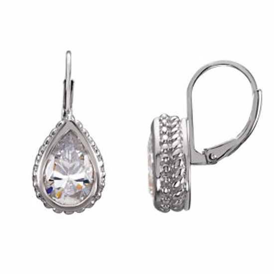 61827:2610470:P Sterling Silver Cubic Zirconia Earrings