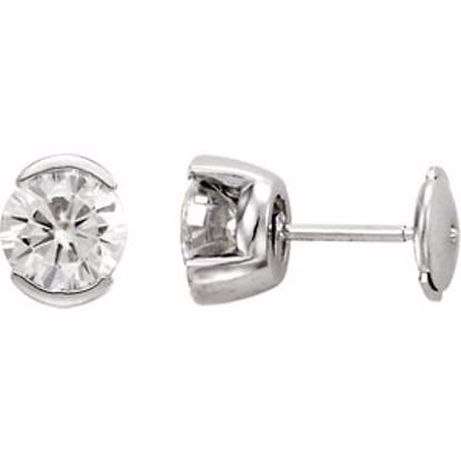 64859:100200:P Bezel Set Stud Earrings