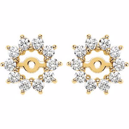 61018:2621820:P 14kt Yellow 5/8 CTW Diamond Earring Jackets