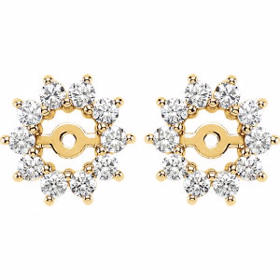 61018:2621820:P 14kt Yellow 5/8 CTW Diamond Earring Jackets