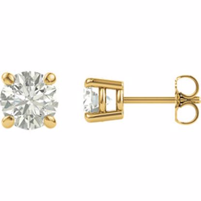 63265:2899830:P 14kt Yellow 6mm Round Forever Classic™ Moissanite 
Earrings