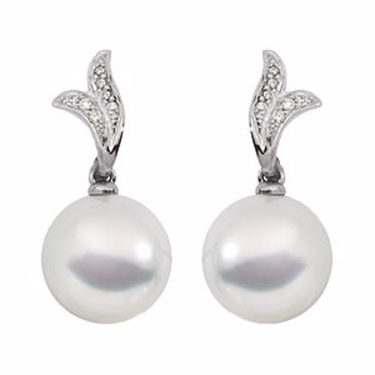 64318:1005860:P 18 Palladium White 1/10 CTW Diamond & 13mm South Sea Cultured Pearl