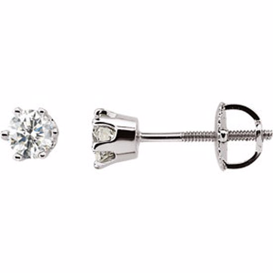 62865:2797900:P 14kt White 1/2 CTW Diamond Threaded Post Stud Earrings