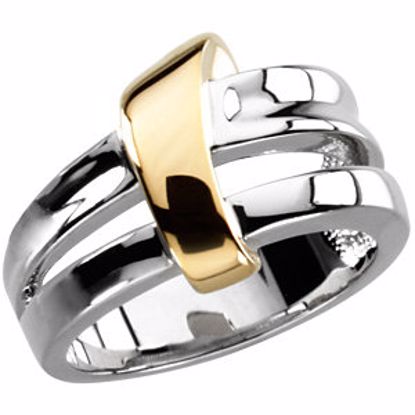 50607:100001:P 14kt White & 14kt Yellow Two-Tone Fashion Ring