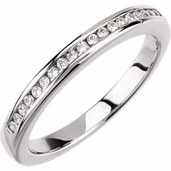 64738:60002:P 14kt White 1/5 CTW Diamond Band for 4.8mm Engagement Ring