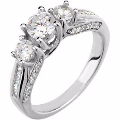 64738:60004:P 14kt White 1 1/10 CTW Diamond Engagement Ring