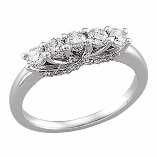 64647:100100:P 14kt White 3/4 CTW Diamond Anniversary Band