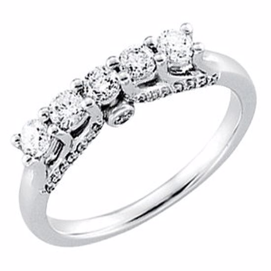 64646:100100:P 14kt White 3/4 CTW Diamond Anniversary Band 