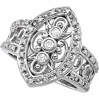 65056:100100:P 14kt White 1/4 CTW Diamond Ring