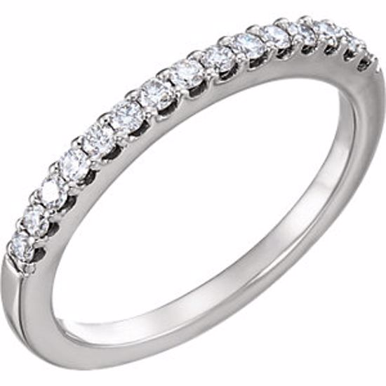 64757:60002:P 14kt White 1/4 CTW Diamond Band for 5.75mm Engagement Size 7 