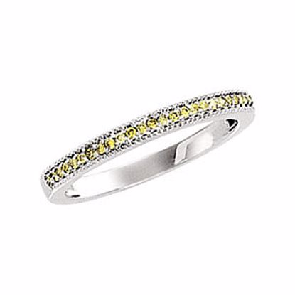 64768:60002:P 14kt White 1/8 CTW Yellow Diamond Anniversary Band