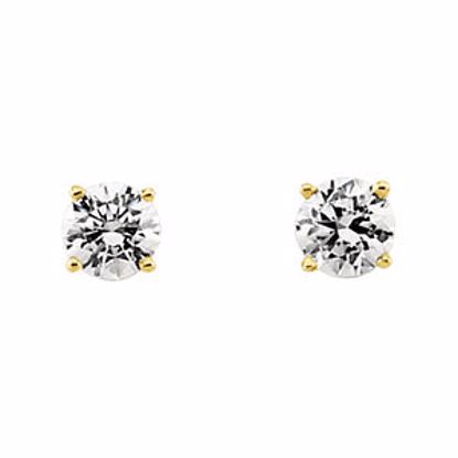 61102:2529500:P 14kt Yellow 5mm Cubic Zirconia Earrings