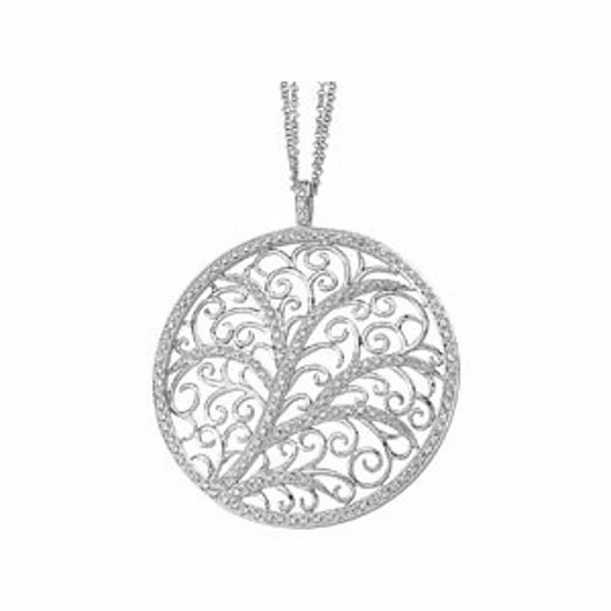 64964:60001:P Circle Filigree Diamond Necklace