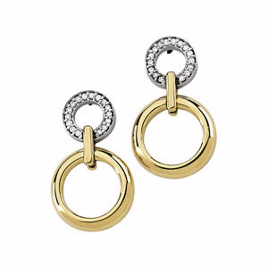 65090:100200:P 14kt Two-Tone 1/6 CTW Diamond Earrings