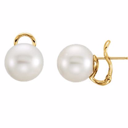 64468:2916220:P 18kt Yellow 13mm South Sea Cultured Pearl Earrings