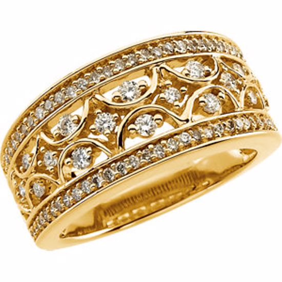 65018:60001:P 14kt Yellow 5/8 CTW Diamond Band Size 7