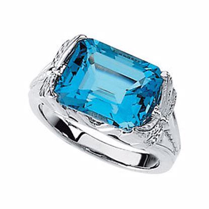 65253:100100:P 14kt White Swiss Blue Topaz Ring