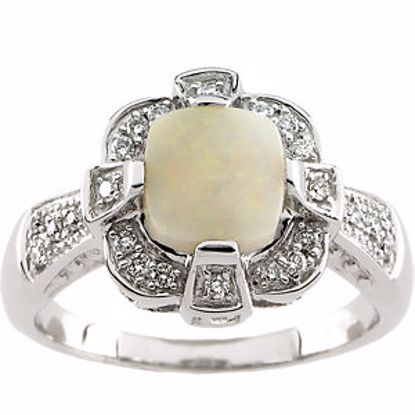 65363:10100:P Opal & Diamond Accented Ring 