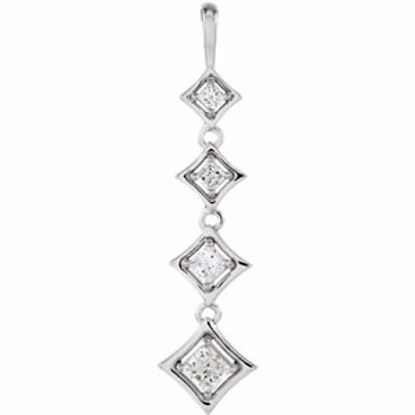 65398:100200:P Journey 4-Stone Diamond Pendant