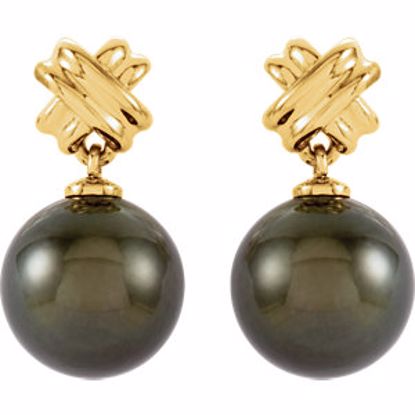 65132:100100:P Tahitian Cultured Pearl Earrings