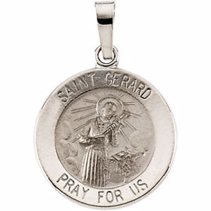 R16326:103939:P 14kt White 15mm St. Gerard Medal