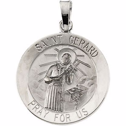 R16326:103940:P 14kt White 18mm St. Gerard Medal