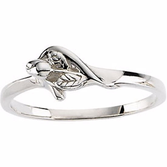 R16606KIT:143402:P Sterling Silver Size 04.00 The Unblossomed Rose® Ring