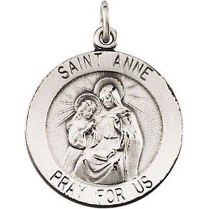 R5054:103678:P 14kt White 18.25mm St. Anne Medal