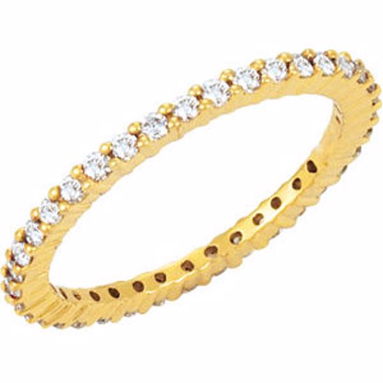 65459:100100:P 14kt Yellow 1/2 CTW Diamond Eternity Band Size 7